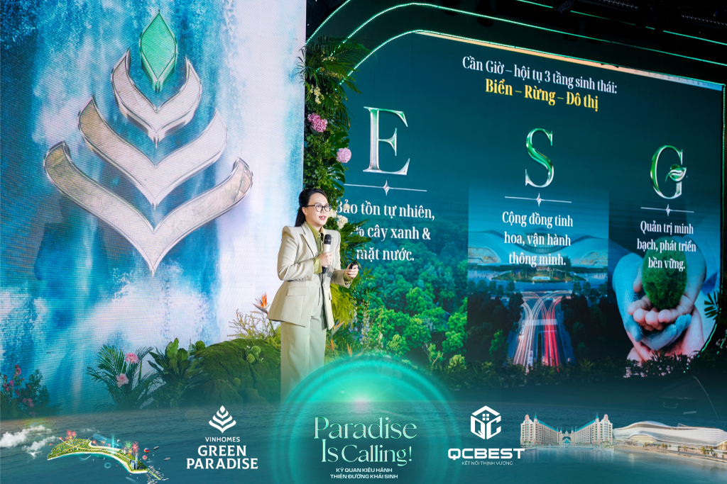 Paradise is calling - Dại dien Vinhomes chia se ve triet ly phat trien ESG++ tai su kien